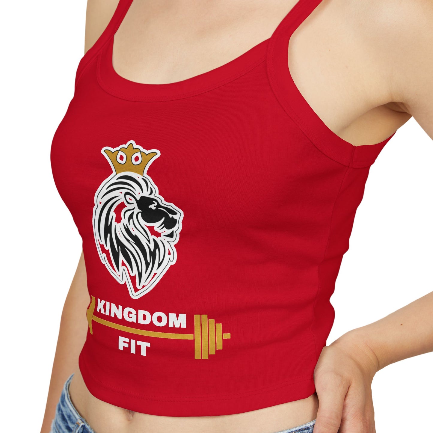 Lion Crown Barbell Crop Tank — Women’s Fitness Gym Tank Top