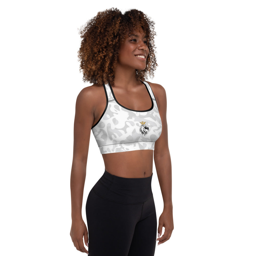 White Camo Sports Bra