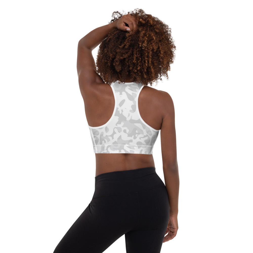 White Camo Sports Bra