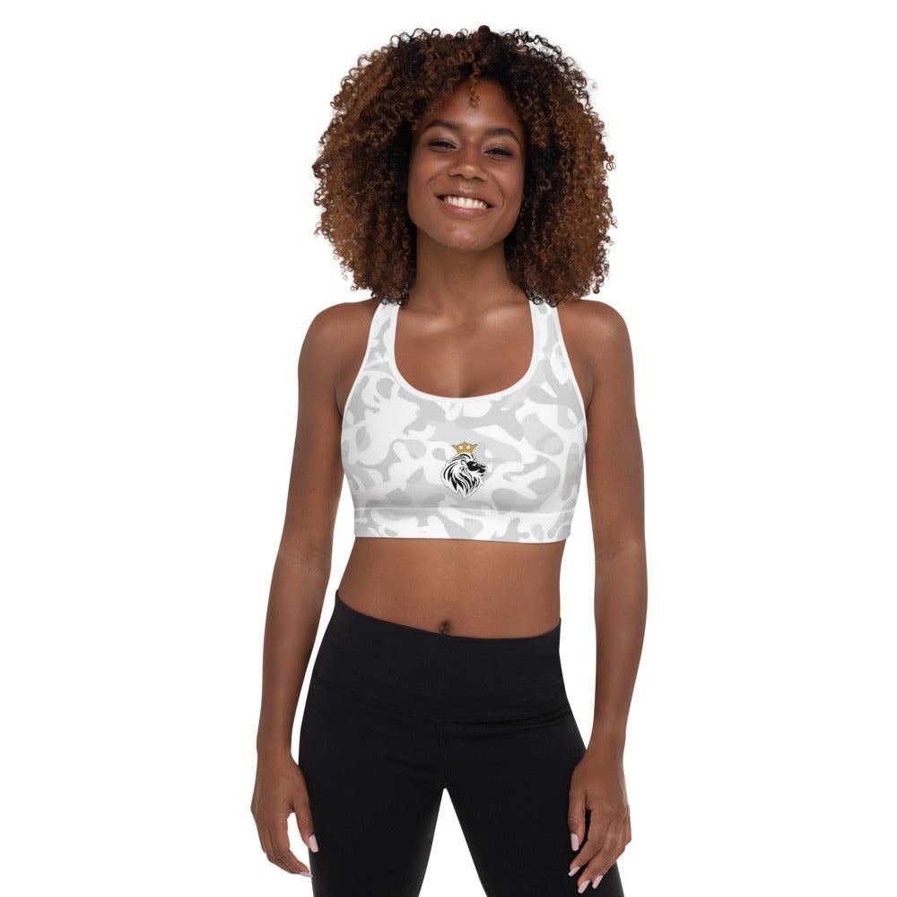 White Camo Sports Bra