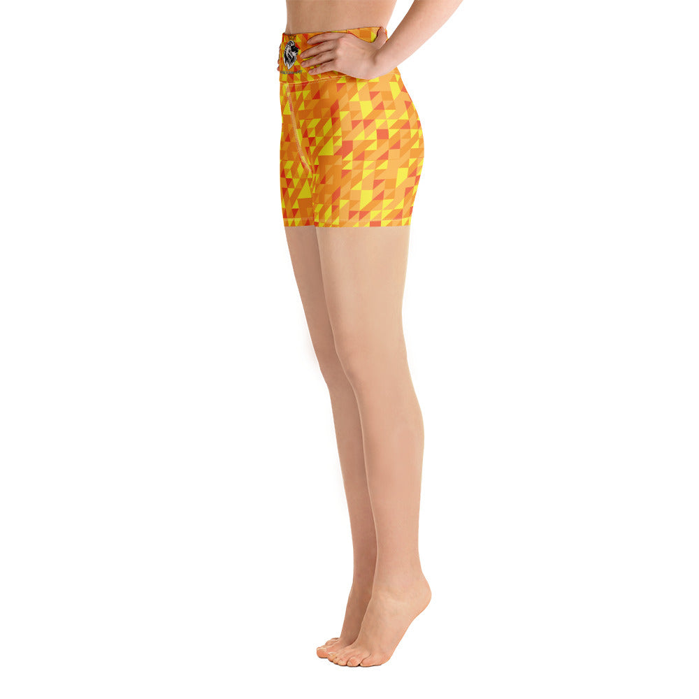 Orange Blossom Yoga Shorts