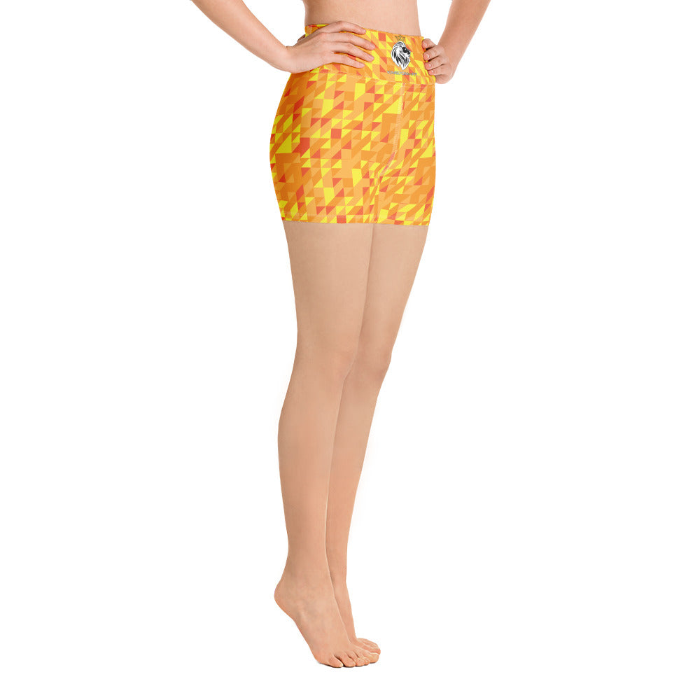 Orange Blossom Yoga Shorts