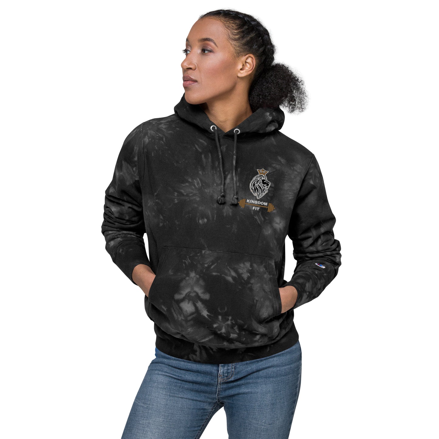 QueendomFit Champion tie-dye hoodie