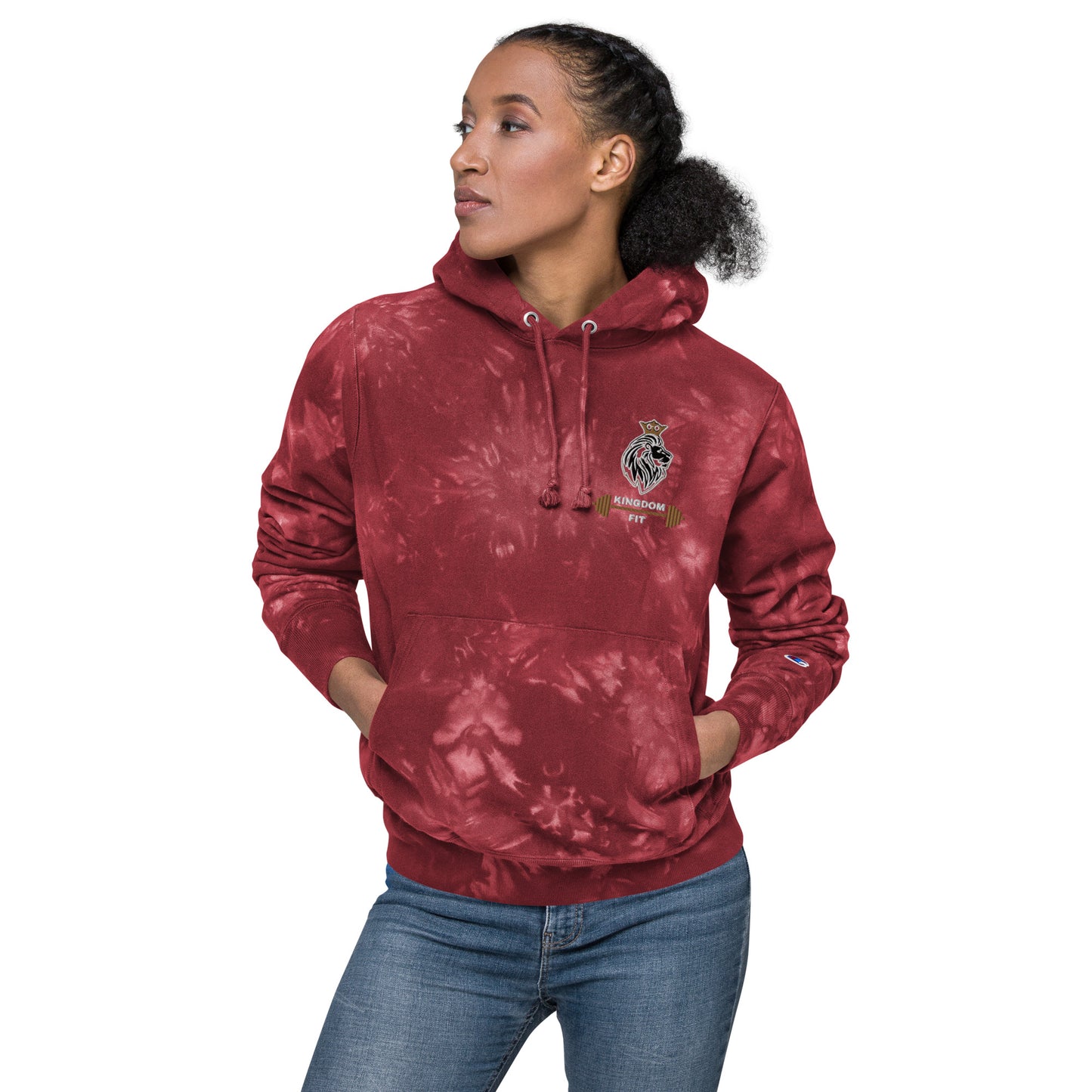 QueendomFit Champion tie-dye hoodie