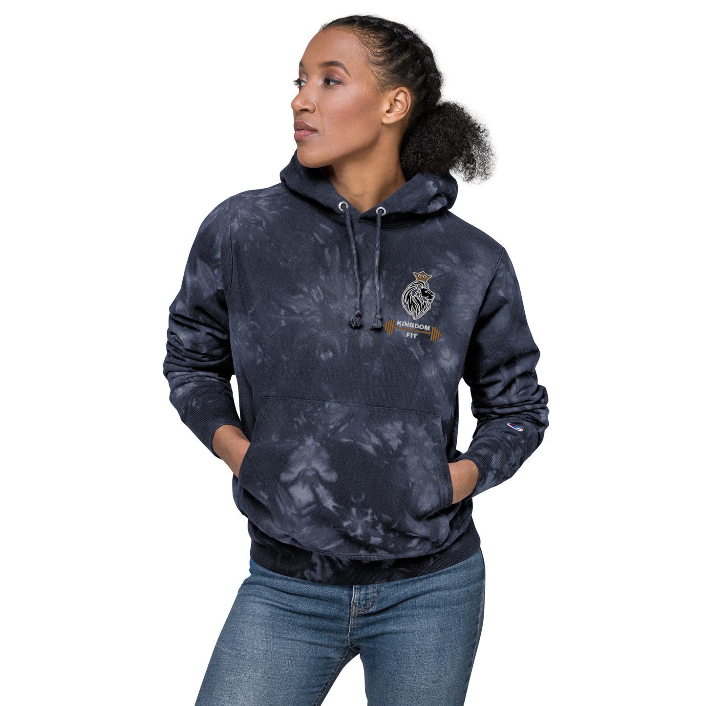 QueendomFit Champion tie-dye hoodie