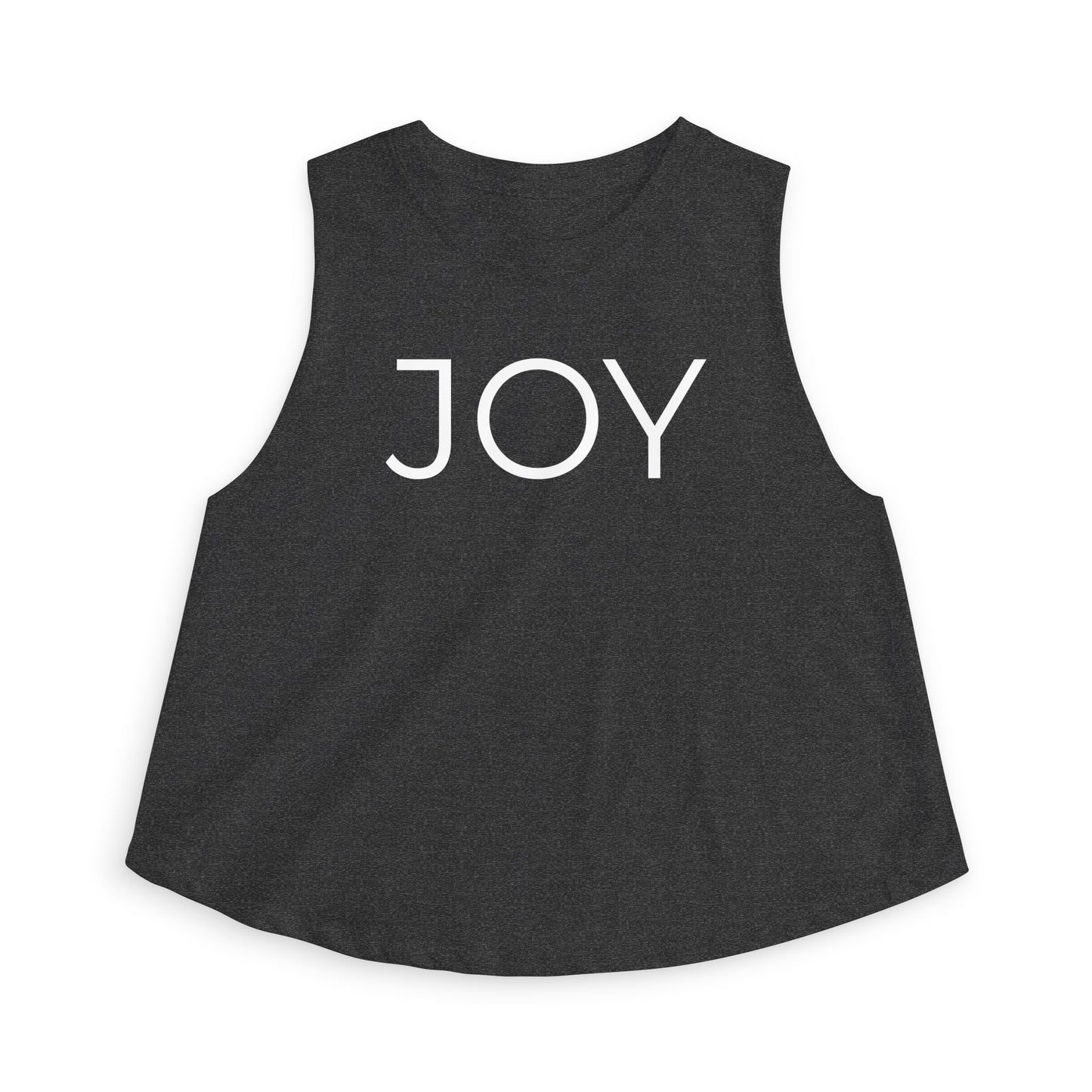 Joy Crop Top — Women's Minimalist Graphic Tank for Everyday Comfort