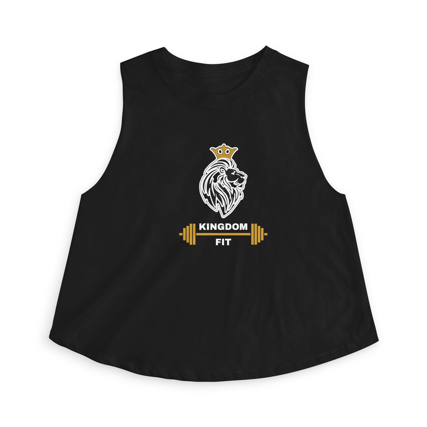 Women’s Crop Top — Lion Crown Fitness Barbell Graphic