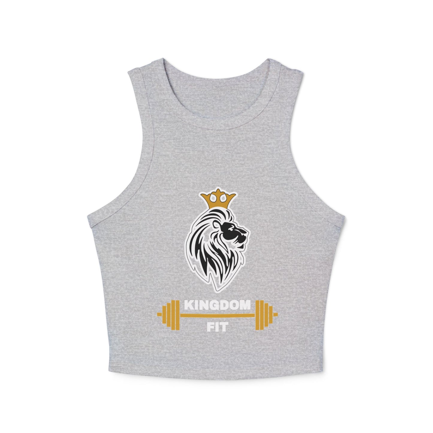 Ribbed Racer Tank — Crowned Lion Fitness Crop Top
