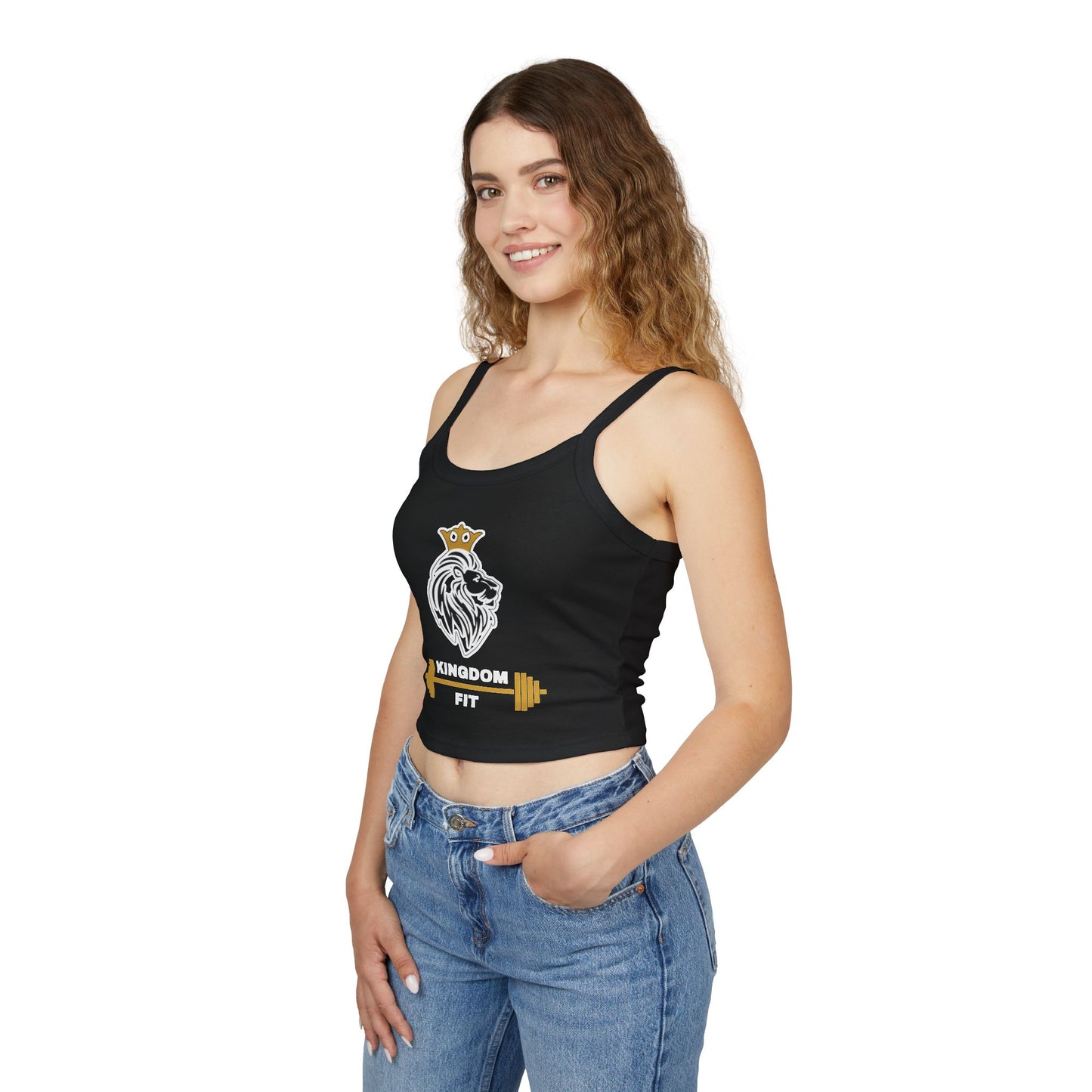 Lion Crown Barbell Crop Tank — Women’s Fitness Gym Tank Top