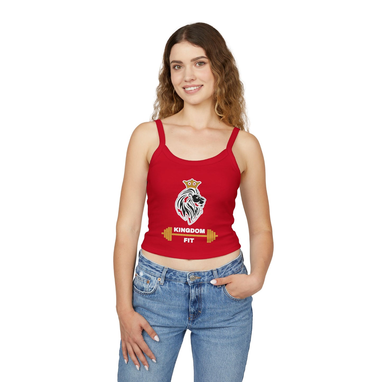 Lion Crown Barbell Crop Tank — Women’s Fitness Gym Tank Top