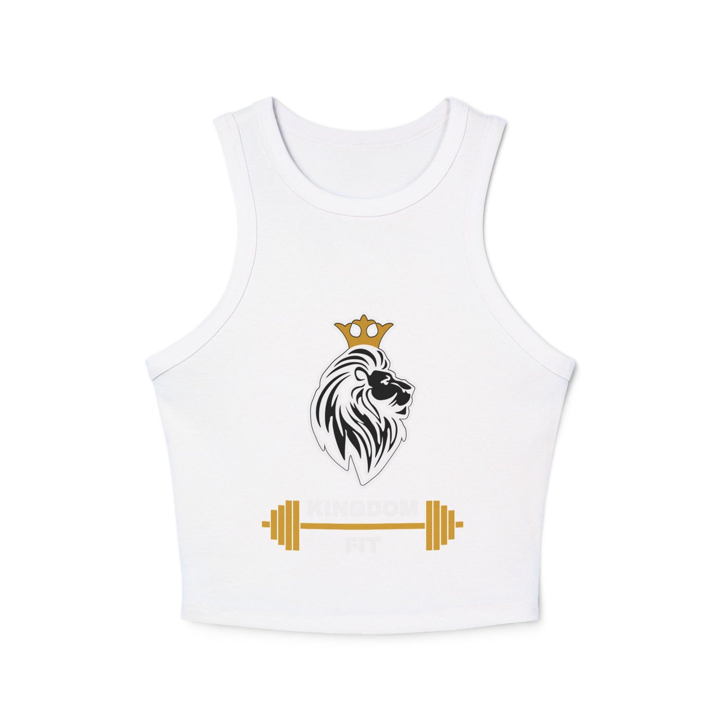 Ribbed Racer Tank — Crowned Lion Fitness Crop Top