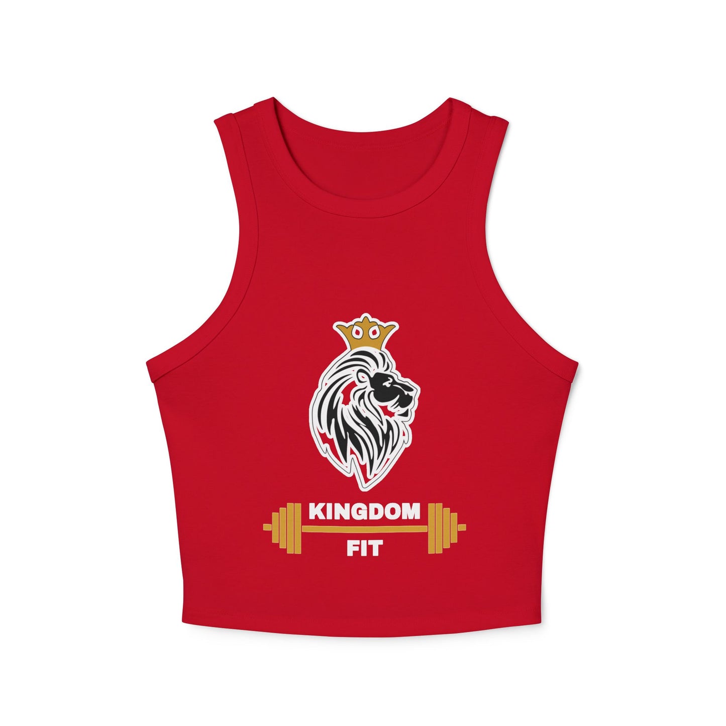 Ribbed Racer Tank — Crowned Lion Fitness Crop Top