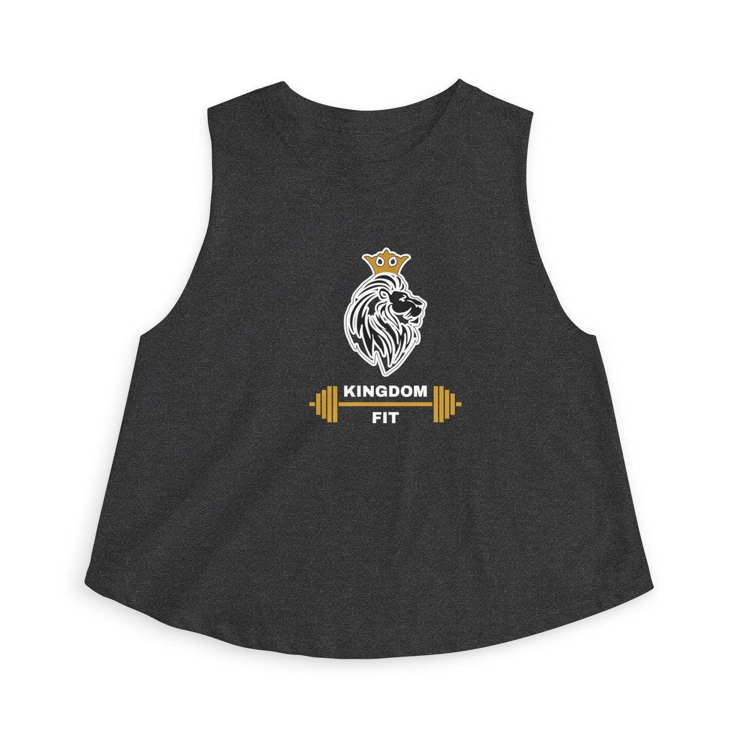 Women’s Crop Top — Lion Crown Fitness Barbell Graphic