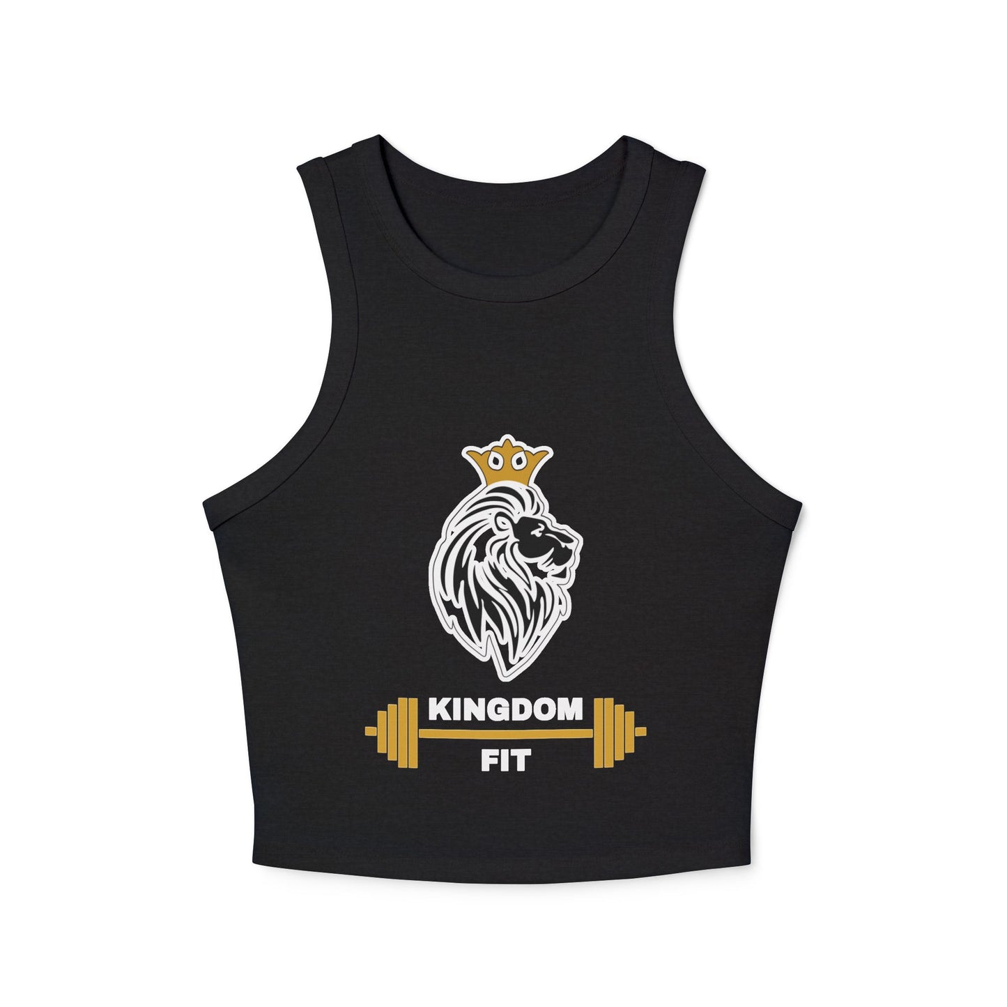 Ribbed Racer Tank — Crowned Lion Fitness Crop Top