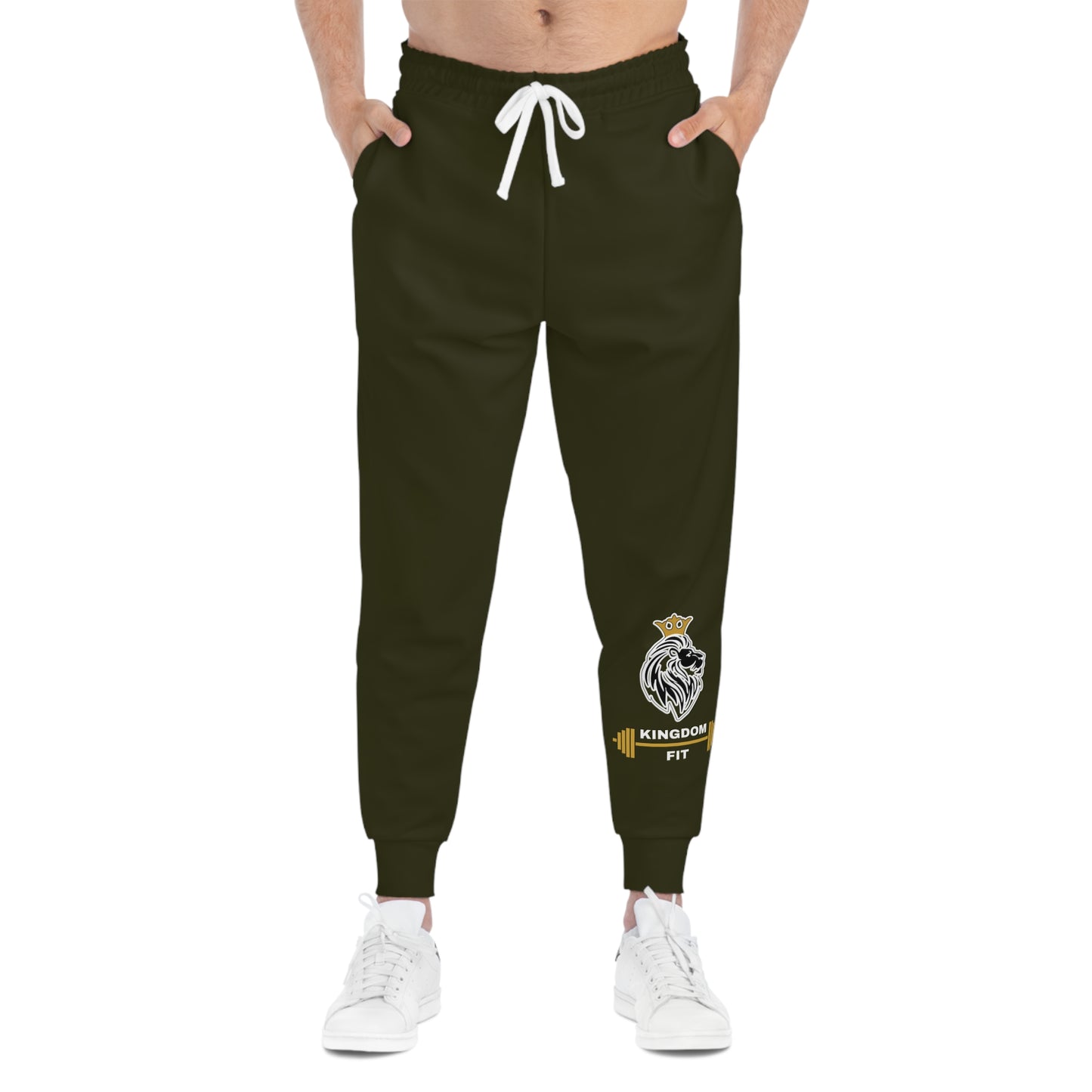 Kingdom Fit Joggers — Athletic Lion Logo Sweatpants for Training & Lifestyle