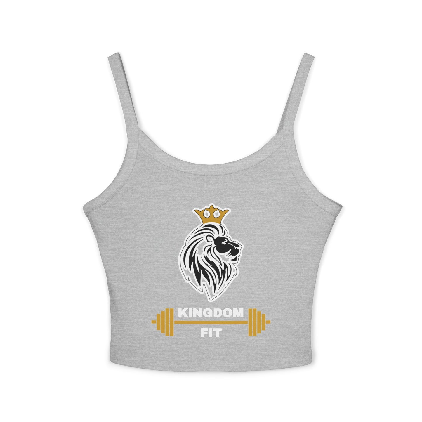 Lion Crown Barbell Crop Tank — Women’s Fitness Gym Tank Top