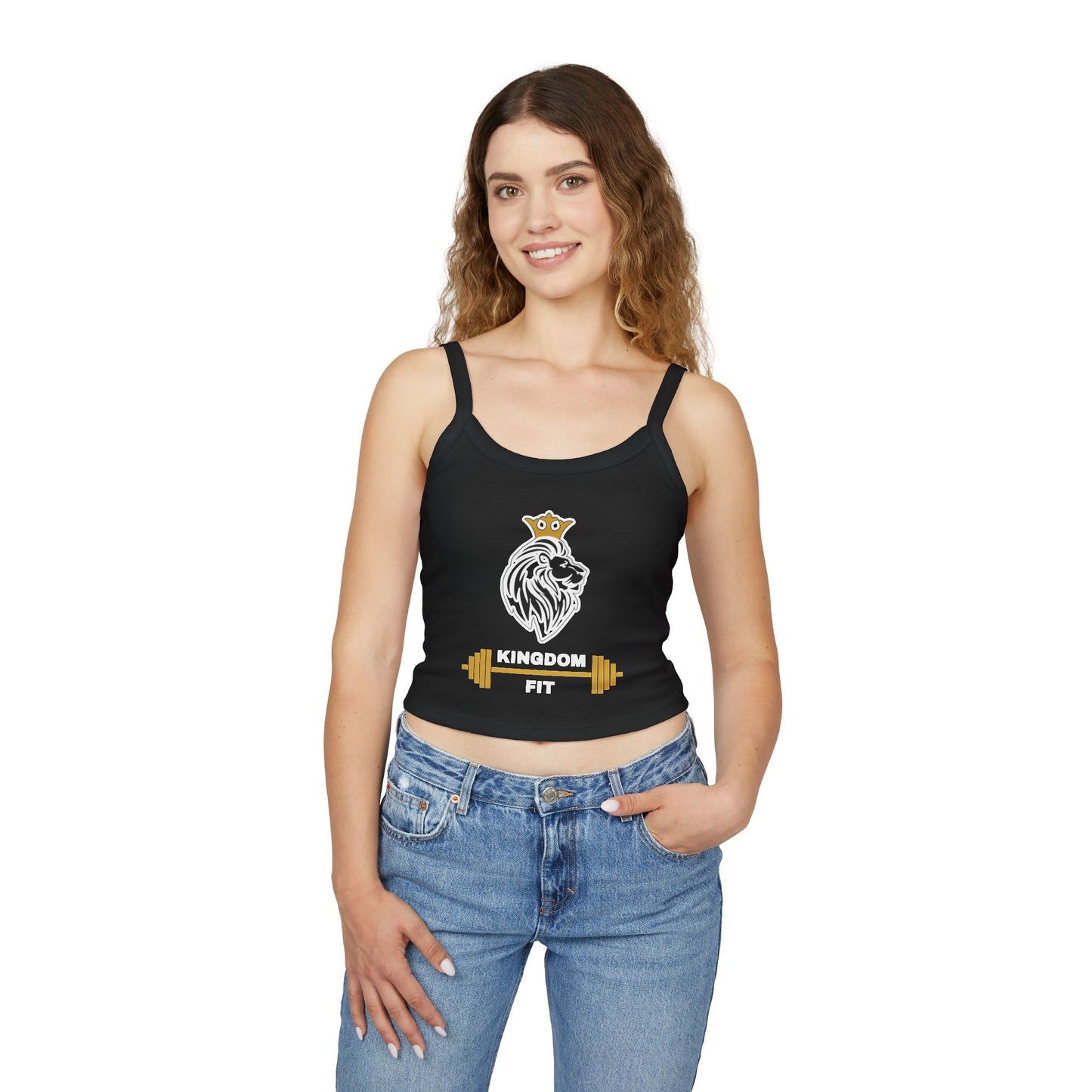 Lion Crown Barbell Crop Tank — Women’s Fitness Gym Tank Top