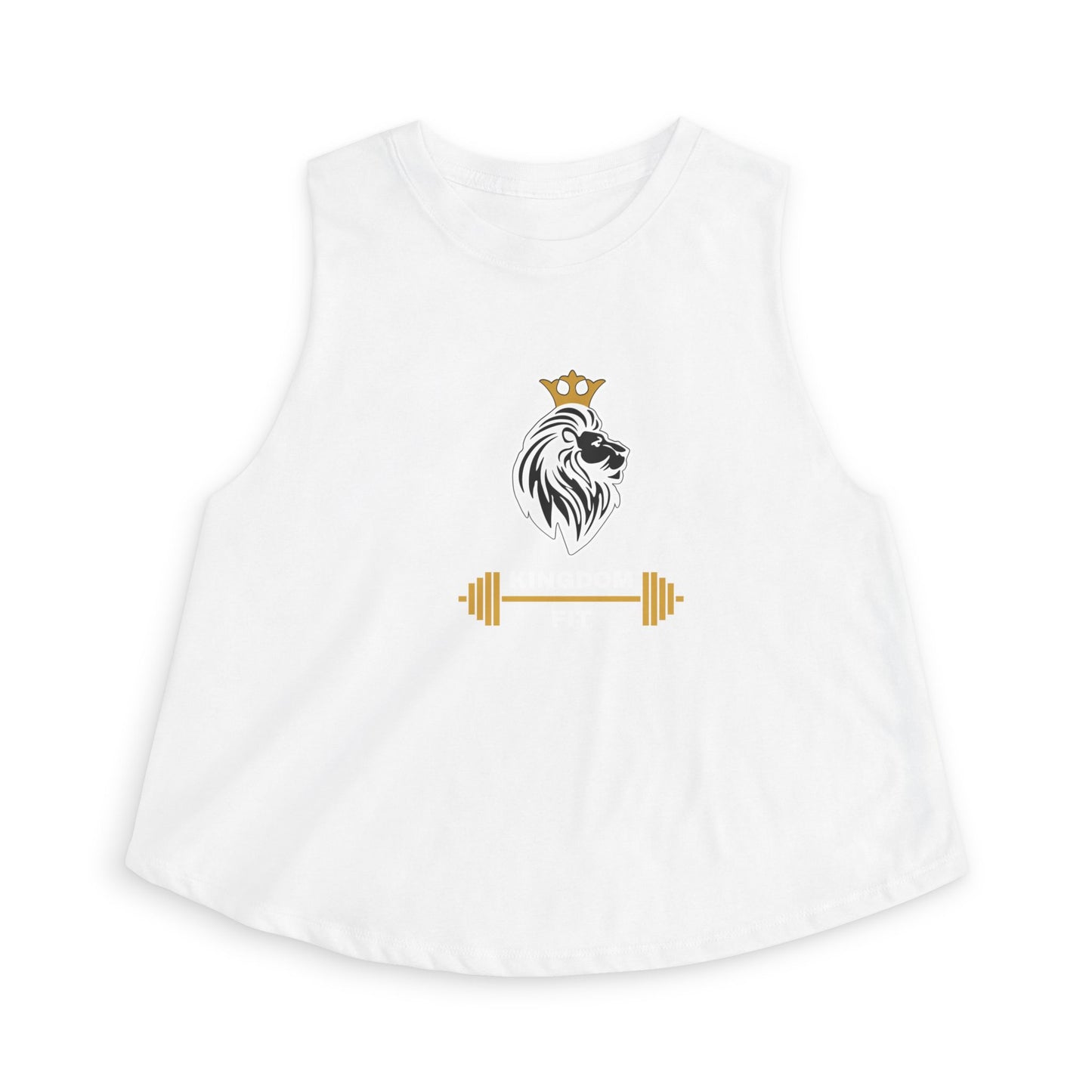 Women’s Crop Top — Lion Crown Fitness Barbell Graphic