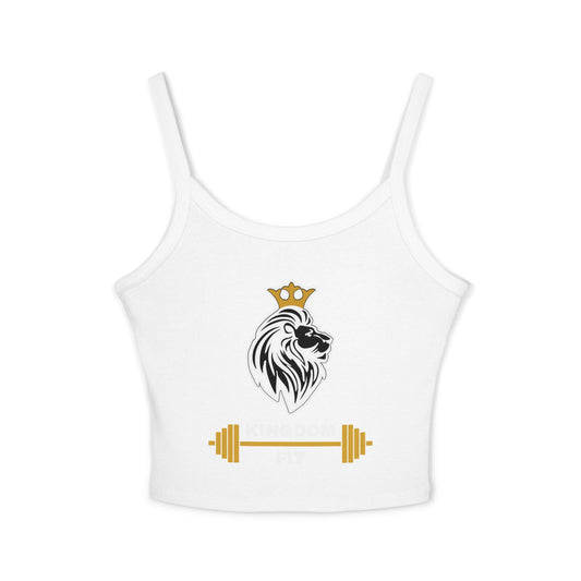 Lion Crown Barbell Crop Tank — Women’s Fitness Gym Tank Top