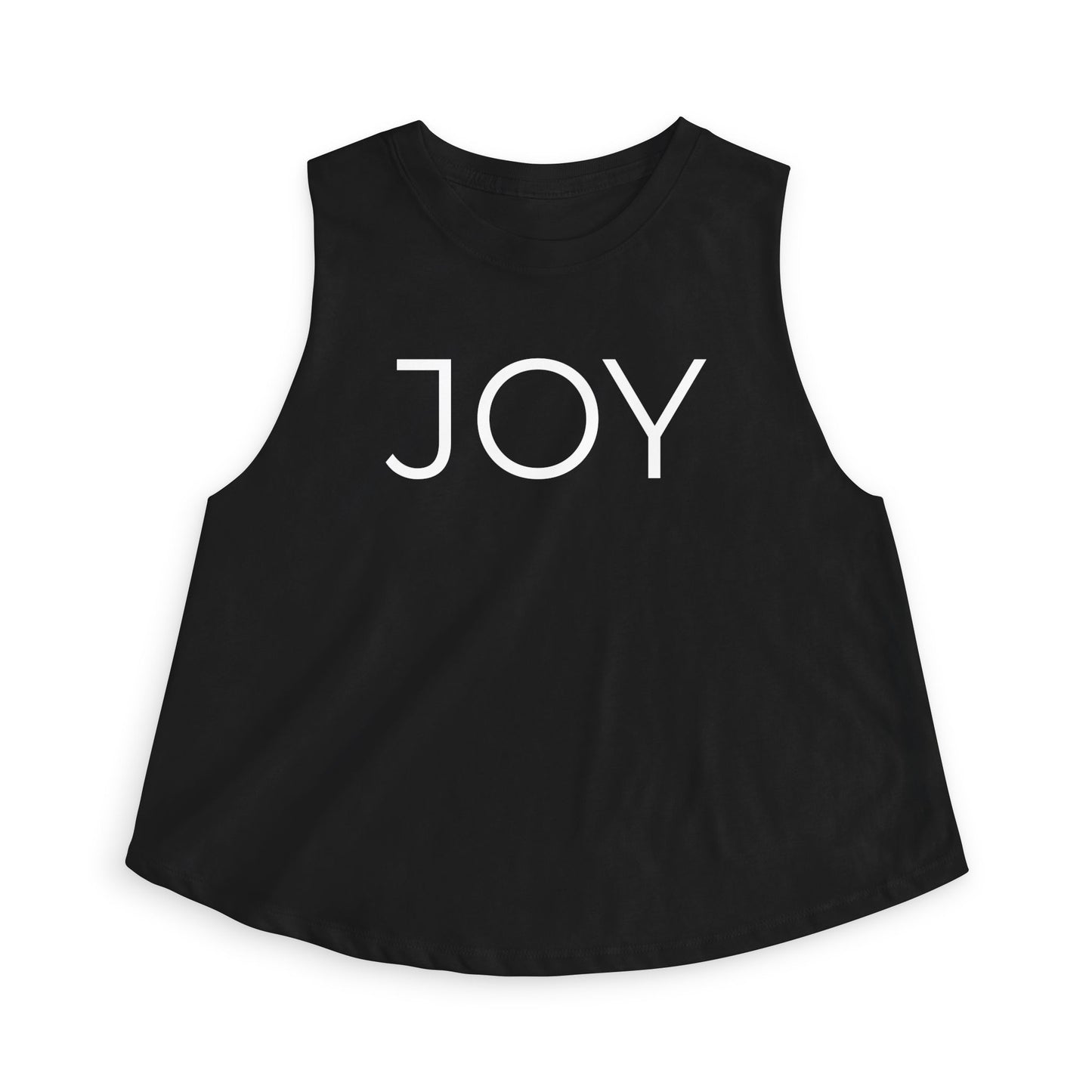 Joy Crop Top — Women's Minimalist Graphic Tank for Everyday Comfort
