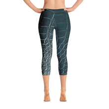 Load image into Gallery viewer, Teal Scales Capri Leggings
