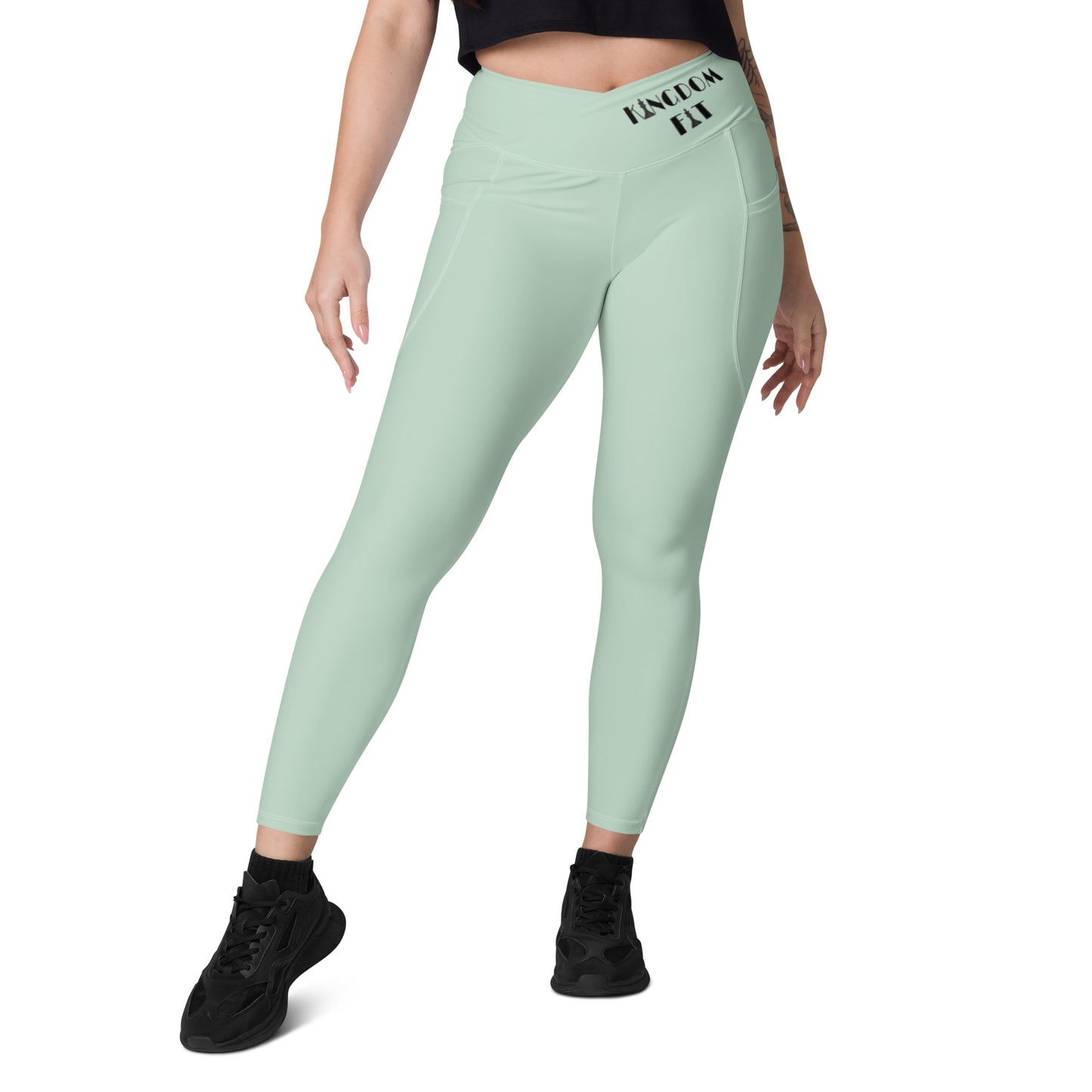 QueendomFit Crossover Leggings with Pockets