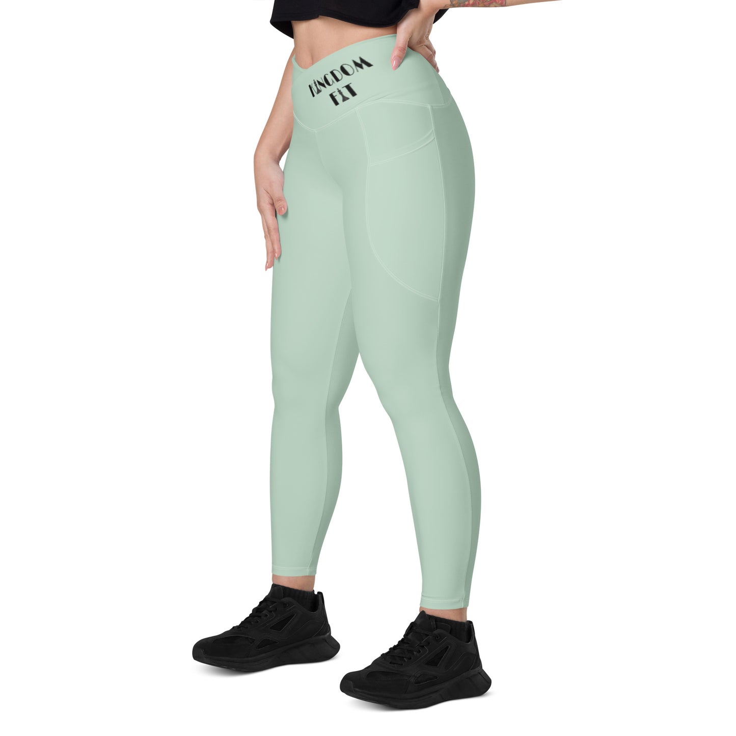 QueendomFit Crossover Leggings with Pockets