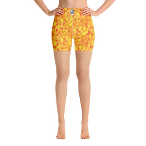 Orange Blossom Yoga Shorts