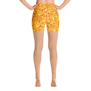 Orange Blossom Yoga Shorts